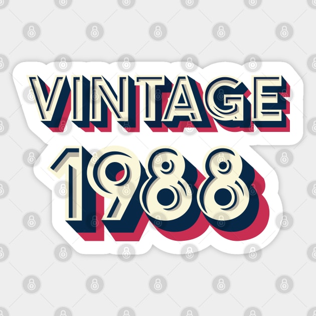 Vintage 1988 Sticker by KsuAnn